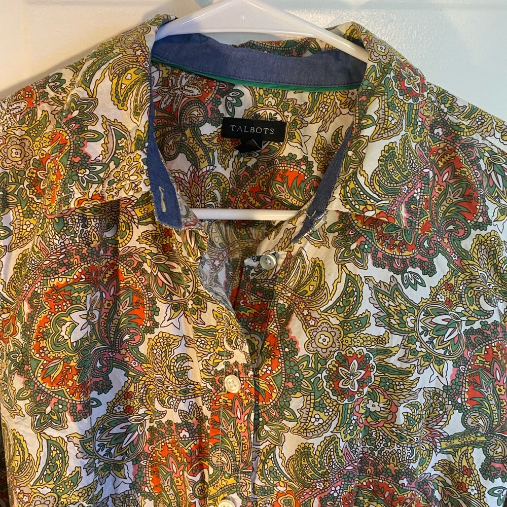 Talbots patterned dress shirt